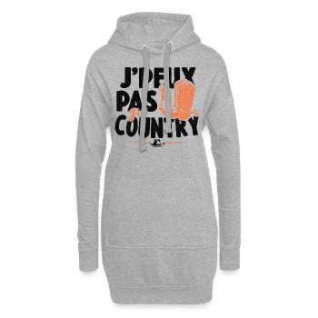 Je Peux Pas J'ai Country Cowboy Western Cadeau - Sweat-shirt à capuche long Femme - gris chiné - Devant
