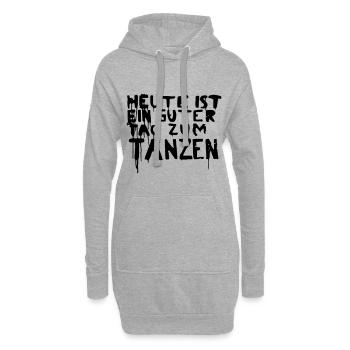 Heute ist ein guter Tag zum Tanzen - Hoodie-Kleid - Grau meliert - Vorne