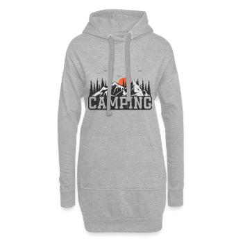 Camping Campen Camper - Hoodie-Kleid - Grau meliert - Vorne