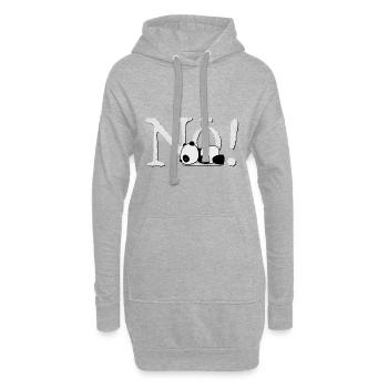 Nö Kawaii Panda Kein Bock Einfach Nein Nope Fun - Hoodie-Kleid - Grau meliert - Vorne