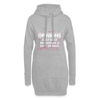 Data Science Absence de - Sweat-shirt à capuche long Femme - gris chiné - Devant