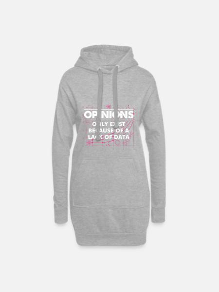 Data Science Lack of - Hoodie Dress - heather grey