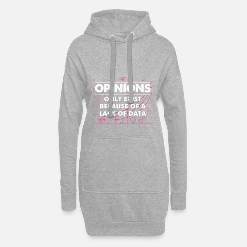 Data Science Mangel an - Hoodie-Kleid - Grau meliert