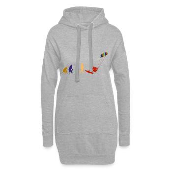 Kitesurfing Gift Kiteboarding Kitesurfer Gesche - Hoodie Dress - heather grey - Front