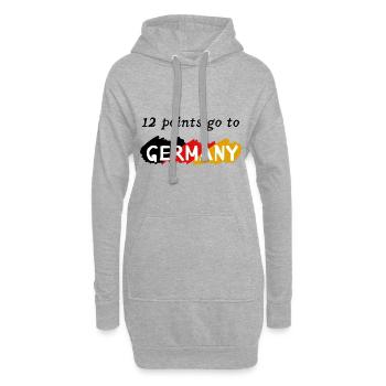 12 points go to Germany - Hoodie-Kleid - Grau meliert - Vorne