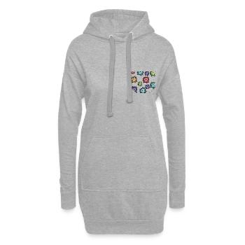 Brusttasche Bakterien Geschenk Idee - Hoodie-Kleid - Grau meliert - Vorne
