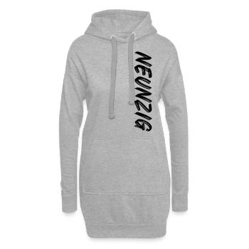 90. Geburtstag / Neunzig / 90 - Hoodie-Kleid - Grau meliert - Vorne