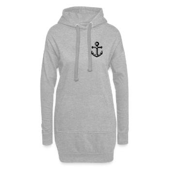anker - Sweat-shirt à capuche long Femme - gris chiné - Devant