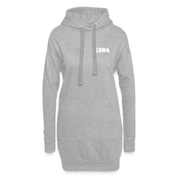 Jahr 1984 weiß - Hoodie-Kleid - Grau meliert - Vorne