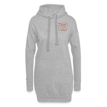 LOVE YOURSELF - Hoodie-Kleid - Grau meliert - Vorne