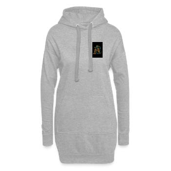 A - Magisches Ornament mit Basilisk - Hoodie-Kleid - Grau meliert - Vorne