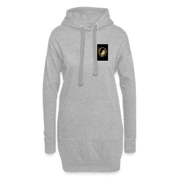 O – Magisches Ornament mit Schneeeule - Hoodie-Kleid - Grau meliert - Vorne