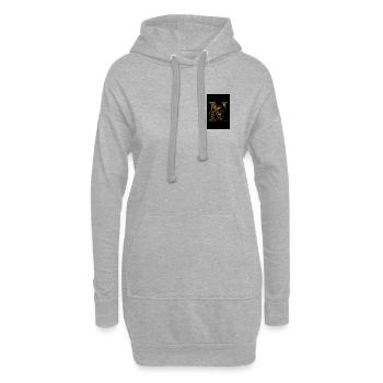 N – Ornement magique avec taupe - Sweat-shirt à capuche long Femme - gris chiné - Devant