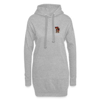 Globe portant un chapeau drapeau - Sweat-shirt à capuche long Femme - gris chiné - Devant