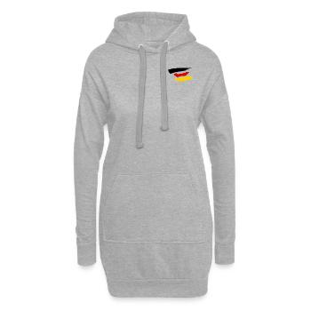 Deutschlandflagge Style - Hoodie-Kleid - Grau meliert - Vorne
