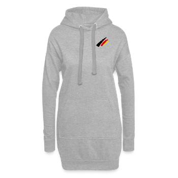 Drapeau de l’Allemagne - Sweat-shirt à capuche long Femme - gris chiné - Devant