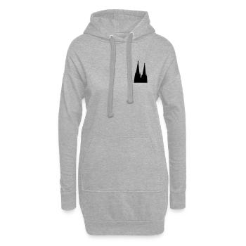 Der Kölner Dom in Köln - Hoodie-Kleid - Grau meliert - Vorne