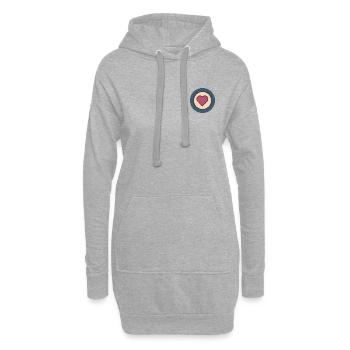 facteur cardiaque - Sweat-shirt à capuche long Femme - gris chiné - Devant