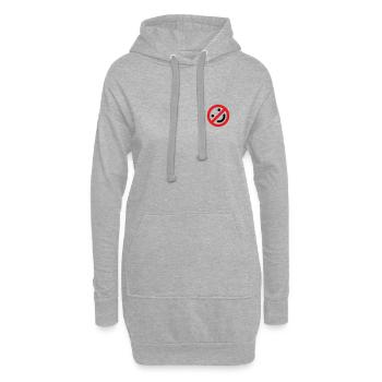PAS DE SOURIRE. - Sweat-shirt à capuche long Femme - gris chiné - Devant