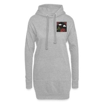 temple Japonais - 日本の神社 - Sweat-shirt à capuche long Femme - gris chiné - Devant