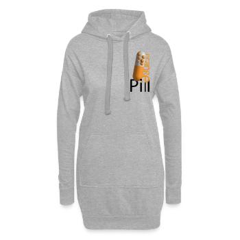 Orange Pill BTC - Hoodie-Kleid - Grau meliert - Vorne