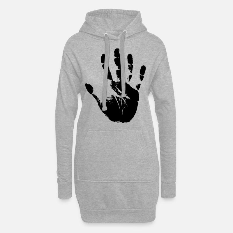 Hand - Hoodie-Kleid - Grau meliert