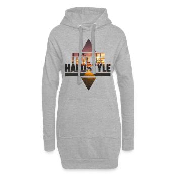 HARDSTYLE, GESCHENK - Hoodie-Kleid - Grau meliert - Vorne