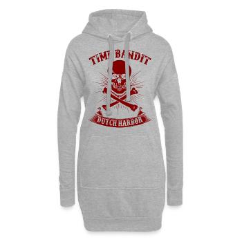 Time Bandit - Hoodie-Kleid - Grau meliert - Vorne