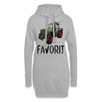 Traktor Favorit Retro Vintage Design - Hoodie-Kleid - Grau meliert - Vorne
