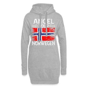 Angel Tour Norvège Pêcher - Sweat-shirt à capuche long Femme - gris chiné - Devant