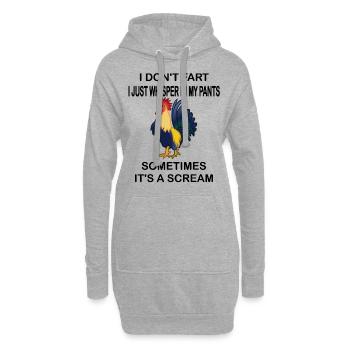 Chicken Fart Gifts Humor I Don't Fart I Whisper - Hoodie-Kleid - Grau meliert - Vorne