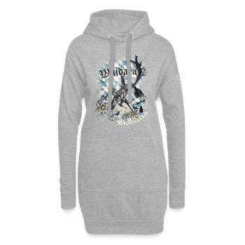 Bayern Wilderer - Hoodie-Kleid - Grau meliert - Vorne