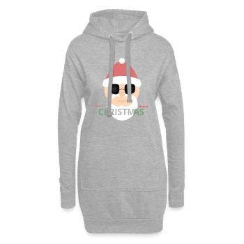 Joyeux Noël - Sweat-shirt à capuche long Femme - gris chiné - Devant