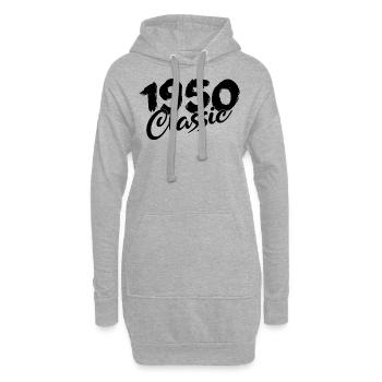 1950 Anniversaire 1950 né en 1950 Vintage - Sweat-shirt à capuche long Femme - gris chiné - Devant
