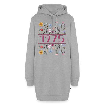 1975 Legendär Seit 1975 Geburtstag 1975 Frauen - Hoodie-Kleid - Grau meliert - Vorne
