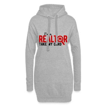 Immobilien-Händler Für Immobilien-Makler - Hoodie-Kleid - Grau meliert - Vorne