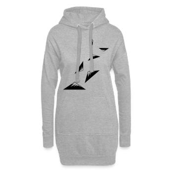Berge Symbol - Hoodie-Kleid - Grau meliert - Vorne