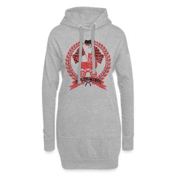 Antifa Racer Poussette - Sweat-shirt à capuche long Femme - gris chiné - Devant