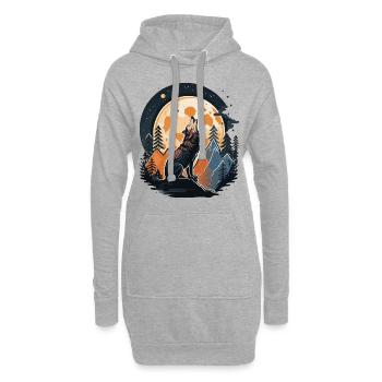 Soccer Pup - Sweat-shirt à capuche long Femme - gris chiné - Devant