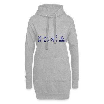 Apnoetaucher Freitaucher Taucher - Hoodie-Kleid - Grau meliert - Vorne