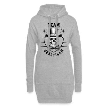 Enterrement de vie de garçon Équipe Marié Crâne Enterrement de vie de garçon - Sweat-shirt à capuche long Femme - gris chiné - Devant