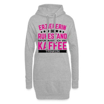 Erzieherin Pädagogin Geschenk witziger Spruch - Hoodie-Kleid - Grau meliert - Vorne