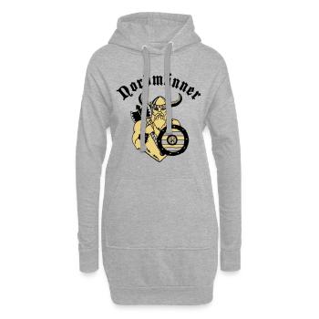 Wikinger,coole , lustige - Hoodie-Kleid - Grau meliert - Vorne