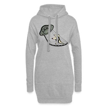Tamandua Kleiner Ameisenbär gegen Ufo - Hoodie-Kleid - Grau meliert - Vorne