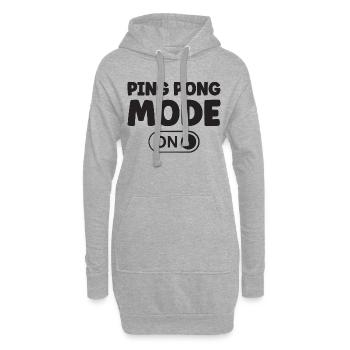 Tischtennis Ping Pong Mode On Spruch für Table - Hoodie-Kleid - Grau meliert - Vorne
