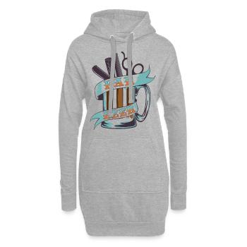 Barber Beer - Hoodie-Kleid - Grau meliert - Vorne