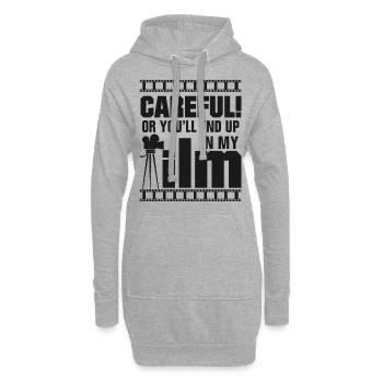 Cinéaste - Sweat-shirt à capuche long Femme - gris chiné - Devant