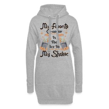 Requinquier - Sweat-shirt à capuche long Femme - gris chiné - Devant