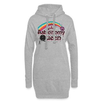 Astronomie-Königin - Hoodie-Kleid - Grau meliert - Vorne