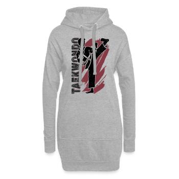 Taekwondo - Hoodie-Kleid - Grau meliert - Vorne